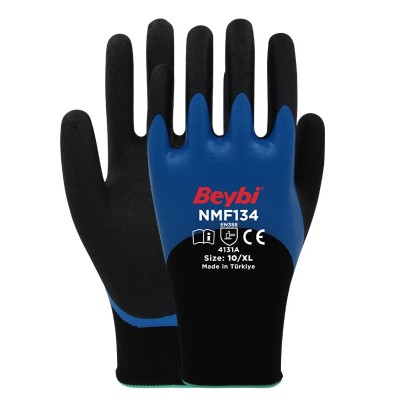 NMF134 Mikro Köpük Nitril Kaplı Polyester Örgü Eldiven